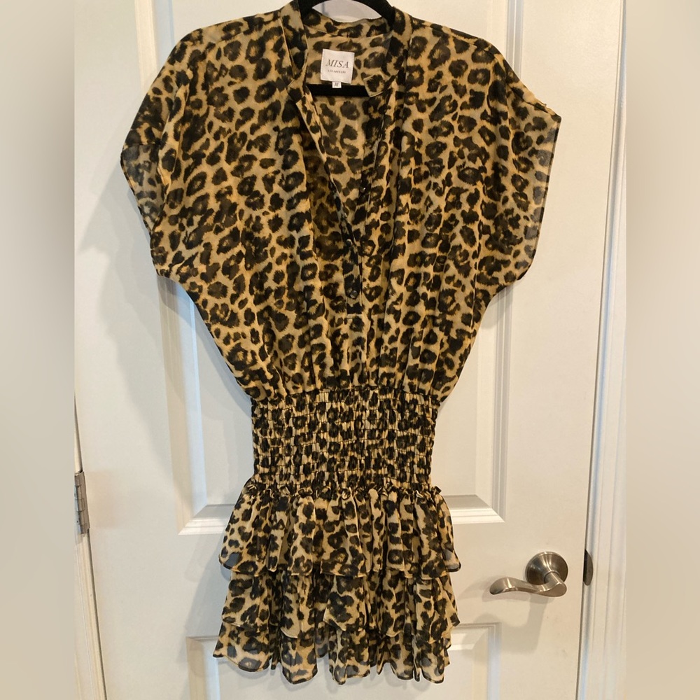 MISA Los Angeles Leopard print dress